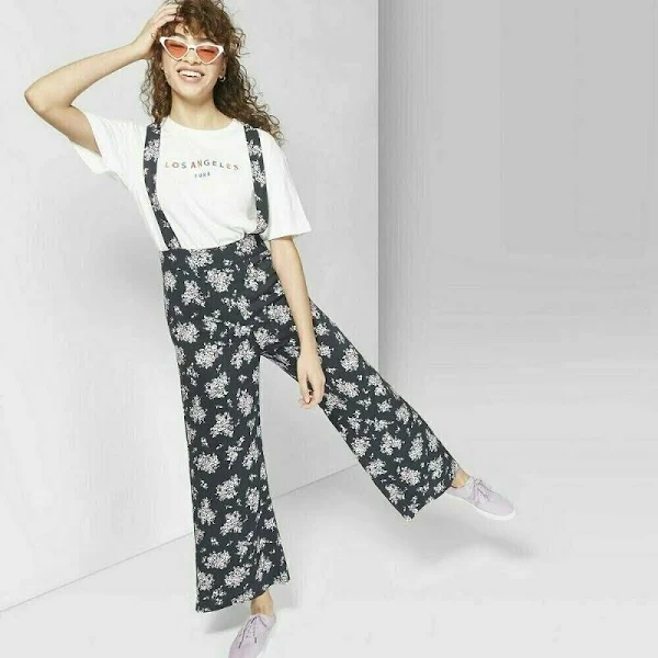 Wild Fable Floral Print Sleeveless Strappy Suspender Jumpsuit