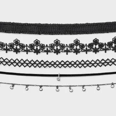 Wild Fable Lace Chain & Bead Choker Set